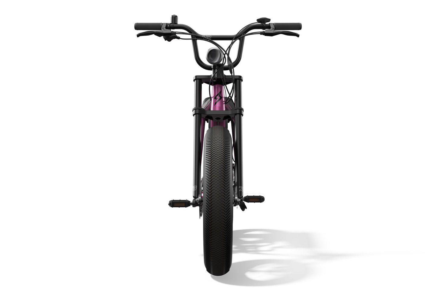 Front view of SUPER73-Z Miami ebike in Prickly Pink. @color_prickly pink